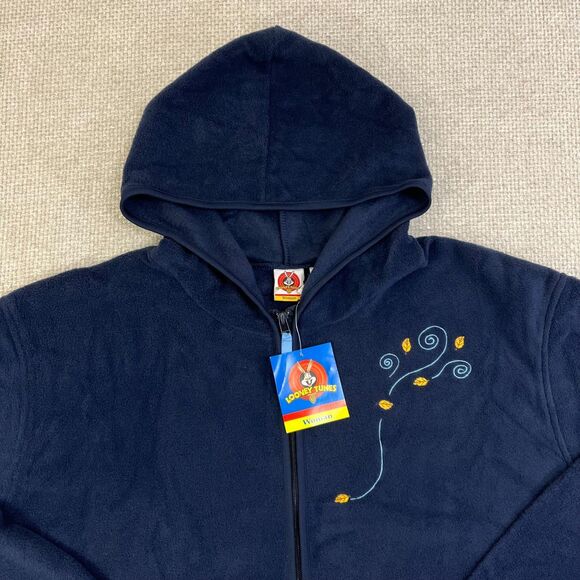 NEW Tweety Bird Hoodie Jacket Women's 26w/28w Fleece Blue Looney Tunes Vintage - Picture 2 of 10